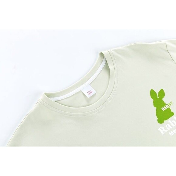 100% Cotton Women Capri Pajama Set 2Pcs Short Sleeve Top Capris pants Sleepwear - Picture 2 of 10